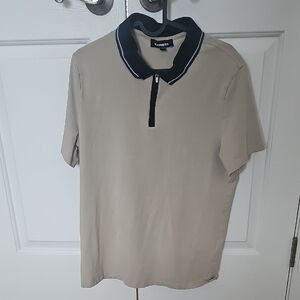 Express Tan Polo with Dark Collar